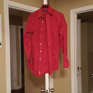 Red Stafford Oxford Button Up